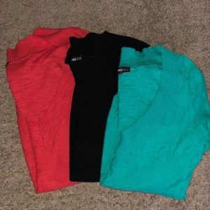 Express fitted v neck knit sweaters